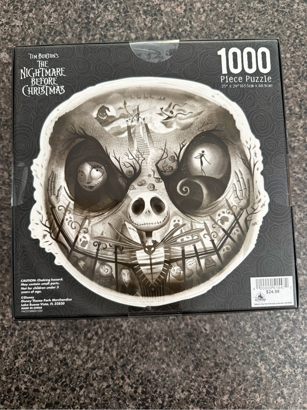 Disney The Nightmare Before Christmas 1000-Piece Puzzle - Black & White Art
